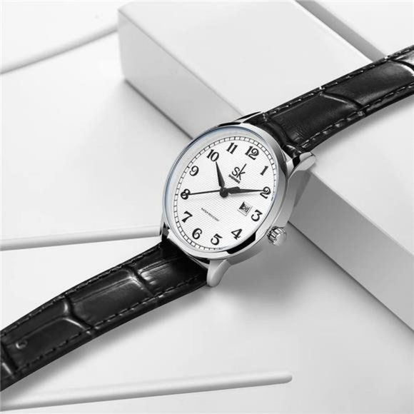SK Women Watches with Stainless Steel Band and Genuine Leather main image 6